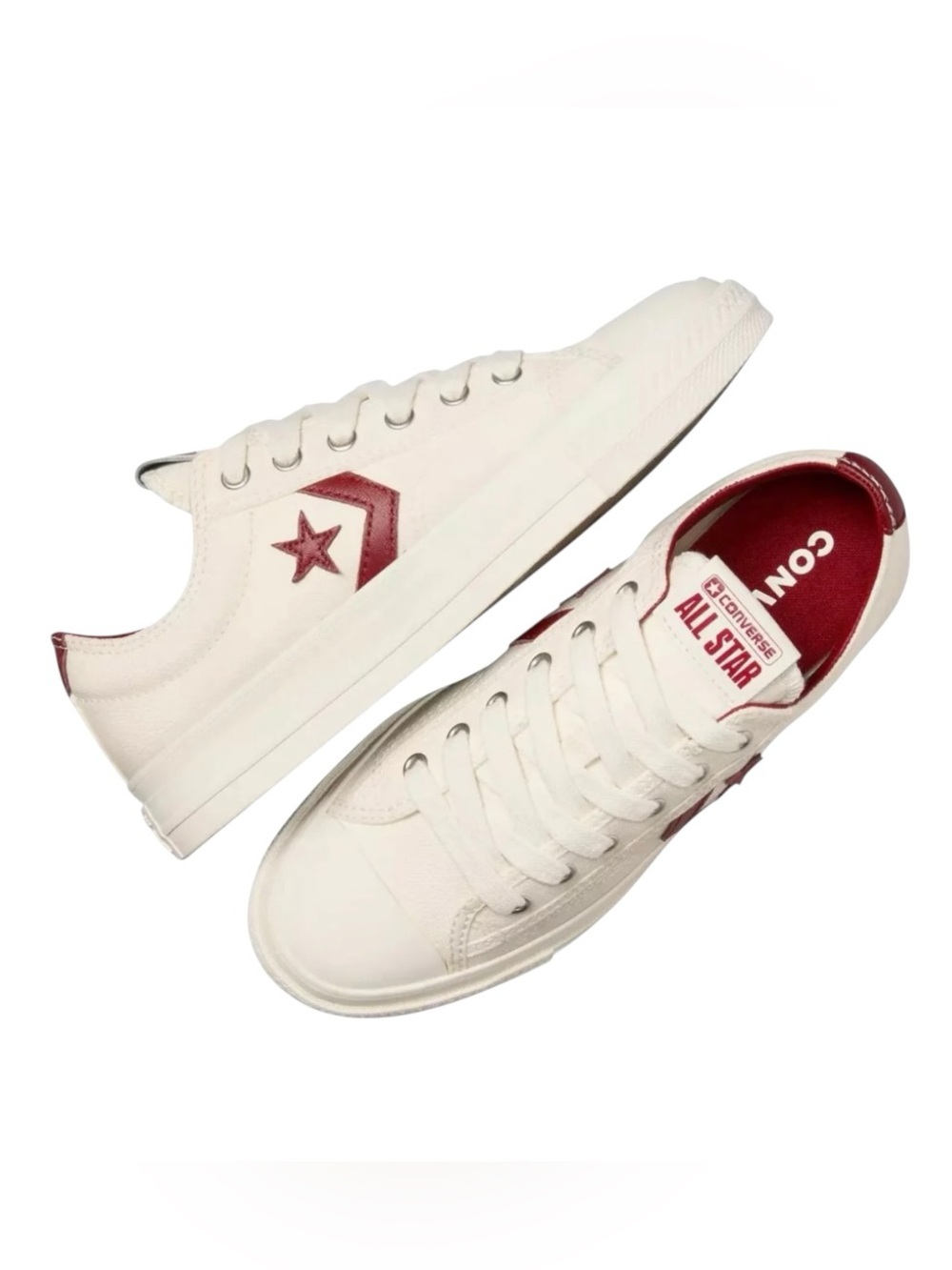 Converse Star Player 76 Egret & Park Red Shoes Size Men’s 8.5/ 10 Women’s NWT - Picture 8 of 15